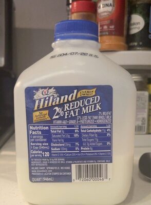 2% Reduced Fat Milk