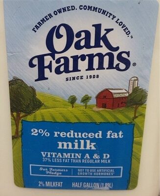 2% reduced fat milk