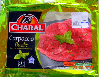 Carpaccio et sa marinade au Basilic