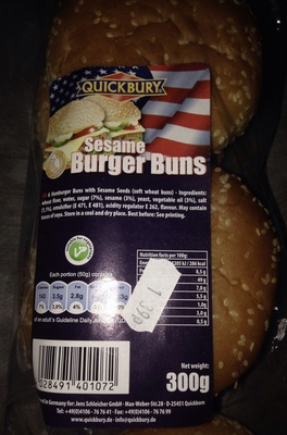 Sesame burger buns