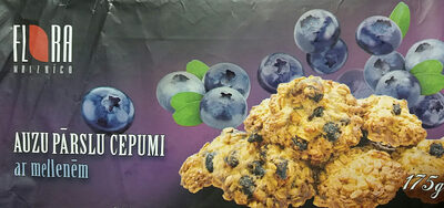 Rolled oat biscuits with blueberries