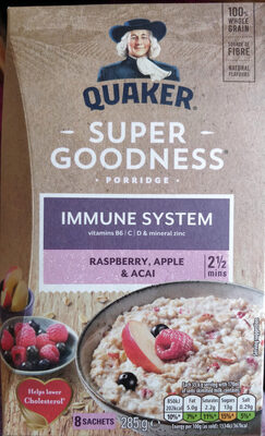 Raspberry, Apple and Acai Porridge