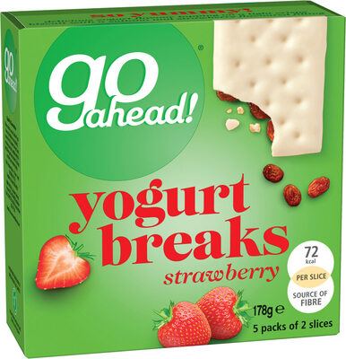 Go Ahead! Strawberry Yogurt Breaks 5 Packs of 2 Slices (178g)