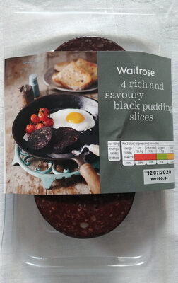 Black pudding slices