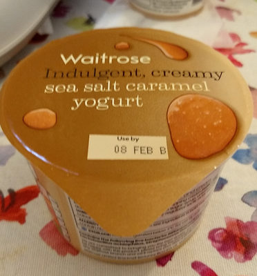 Indulgent, creamy sea salt caramel yougurt