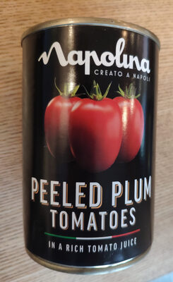 Peeled plum tomatoes in a rich tomato juice
