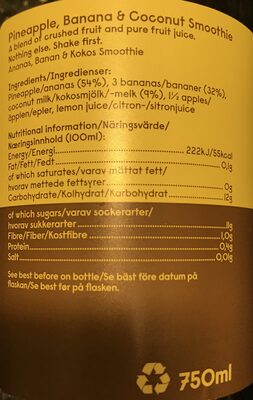 Froosh Ananas Banan&Kokos 750ml