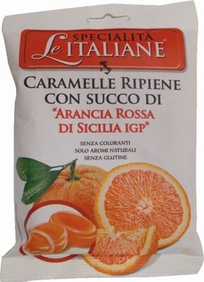 Caramelle ripiene con succo di arancia rossa di sicilia IGP