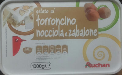 Gelato al torroncino nocciola e zabaione