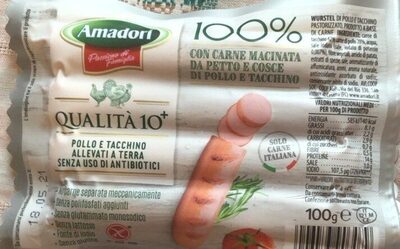 Wurstel di pollo e tacchino pastorizzato
