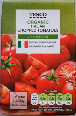 Organic Italian Chopped Tomatoes
