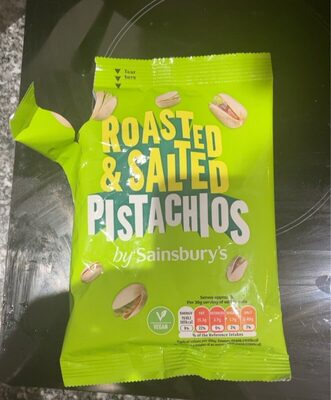 Roasted and salted pistachio nuts in shell