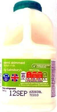 Semi skimmed British milk