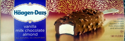 vanilla milk chocolate almond ice cream bar