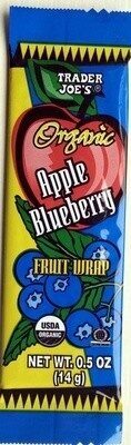 Apple Blueberry flavored Fruit Leather Wrap