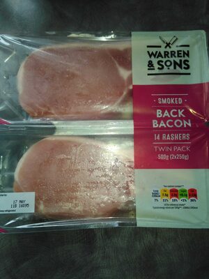smoked back bacon - 14 rashers