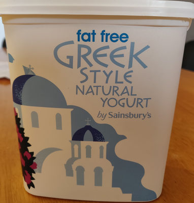 Fat free Greek style natural yogurt