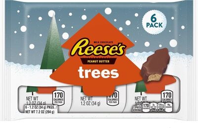 Milk chocolate trees, peanut butter
